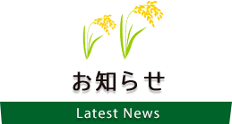 お知らせ Latest News